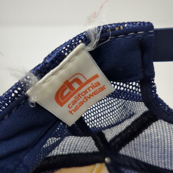 Barefoot Bar Hardin Illinois Snapback Trucker Cap Blue OS Adjustable Mesh Back - Picture 9 of 10